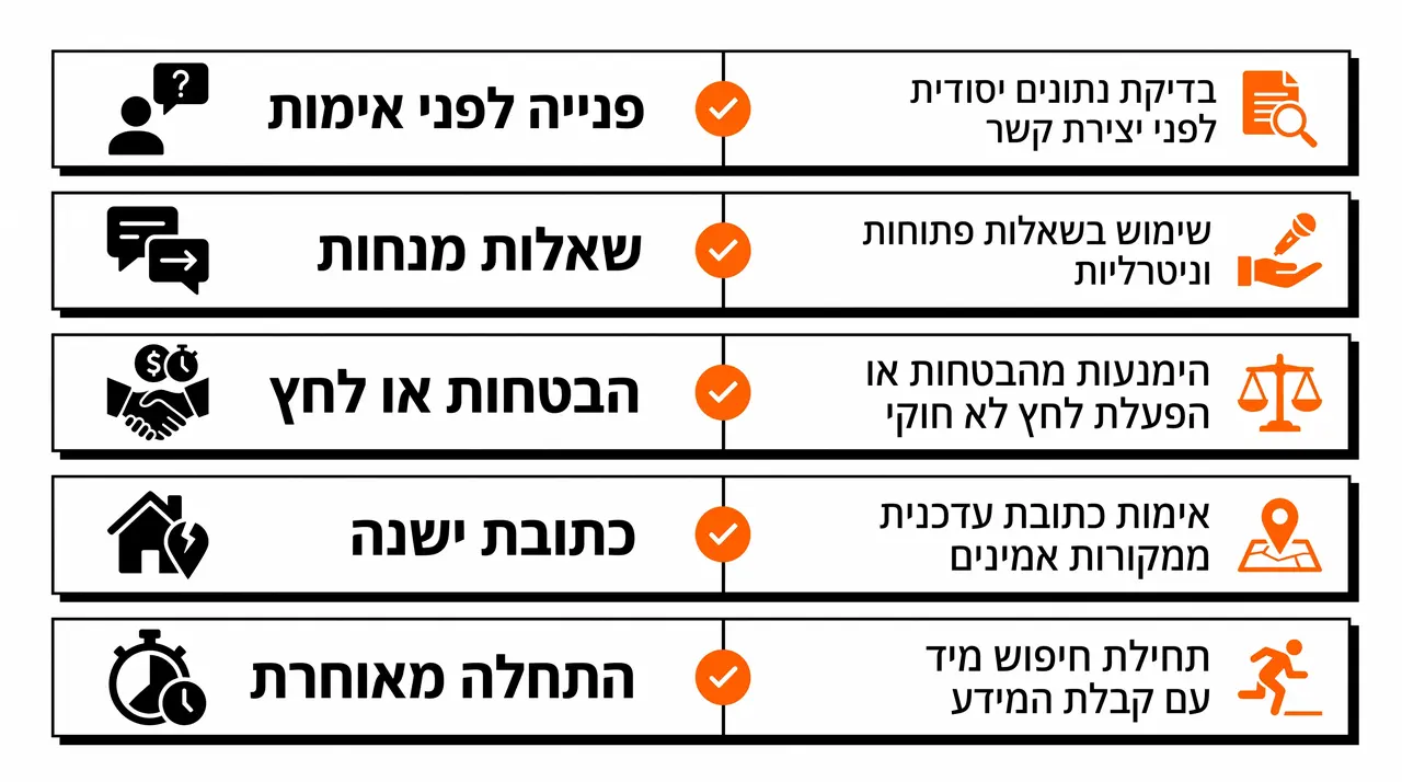 טעויות נפוצות שמכשילות איתור עדים