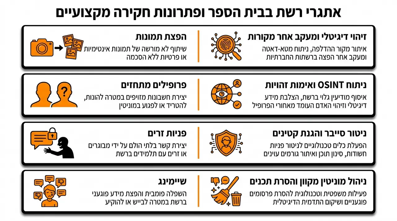 מענה מקצועי לאירועי רשת בבית הספר